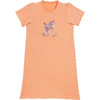 Kinder-Nachthemd Single-Jersey apricot/weiß Mädchen 