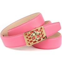 Anthoni Crown Ledergürtel in rosa mit Lilienschließe