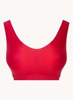 Chantelle Bralette top met vulling - Soft Stretch - Padded top - Bralette / BH Top naadloos dames - Rood - zwart - Huidskleur
