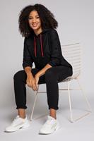 Ulla Popken Grote Maten Sweatshirt, Dames, zwart, 