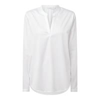 ETERNA LANGARM BLUSE MODERN CLASSIC SATINBINDUNG WEISS UNIFARBEN