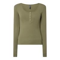 Pieces Serafinoshirt met stretch, model 'Kitte'