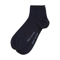 TOMMY HILFIGER Damen Quarter Socken, 2er Pack - TH, Baumwolle, 35-42, einfarbig Sneakersocken dunkelblau Damen 