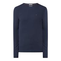 Tommy Jeans Slim fit longsleeve met ribstructuur