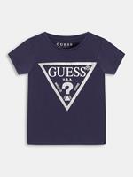 Guess Kids T-Shirt Driehoeklogo Gelamineerd Effect