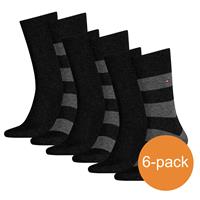 Tommy Hilfiger Sokken Heren 6-pack Rugby Black