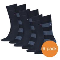 Tommy Hilfiger Sokken Heren 6-pack Rugby Dark Navy