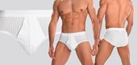Schiesser Sportslip met gulp set van 2 met gulp wit -Authentiek 
