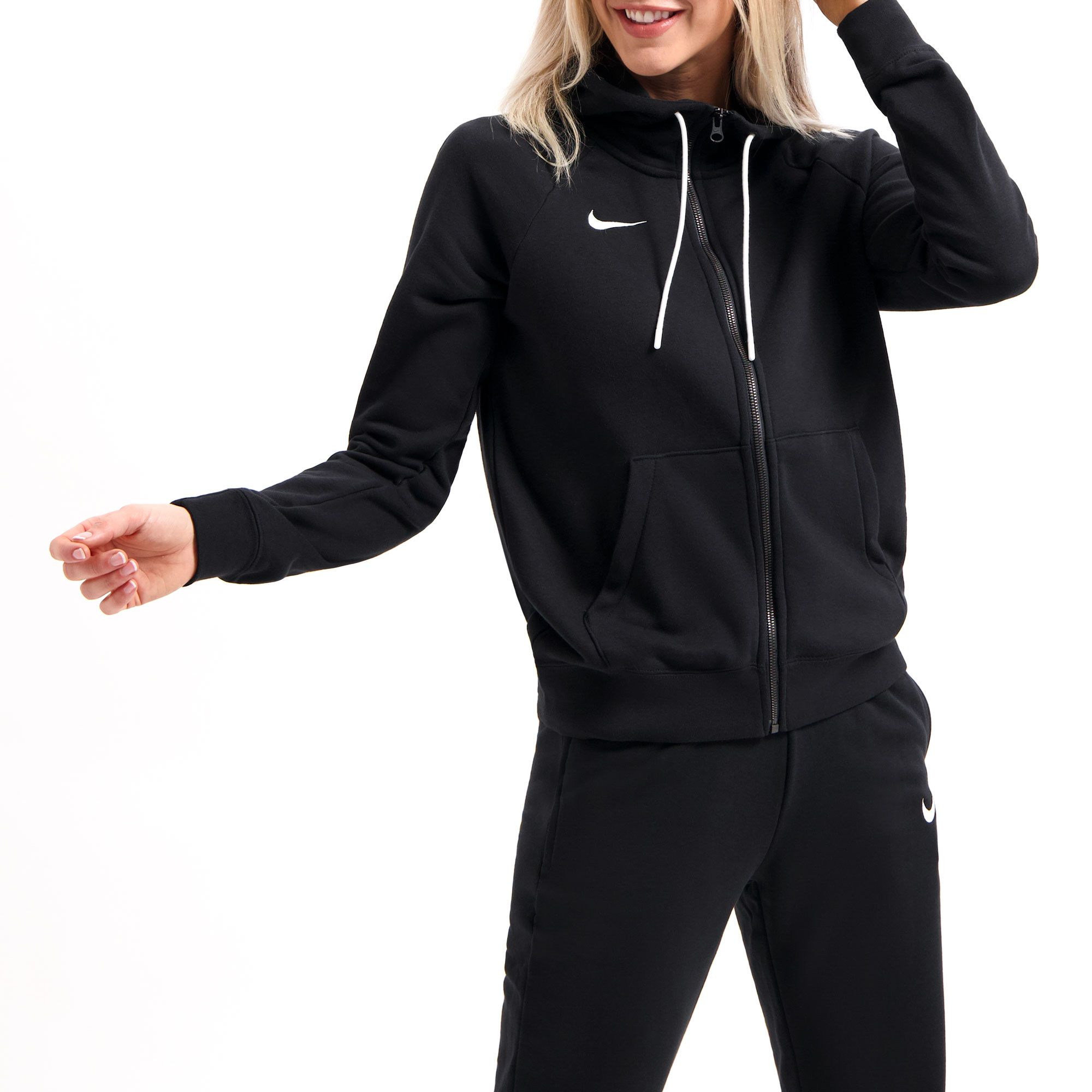 Nike Hoodie Fleece FZ Park 20 - Zwart/Wit Vrouw