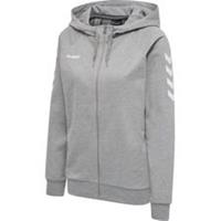 Hummel Zip Hoodie mit Schulterchevrons, GREY MELANGE
