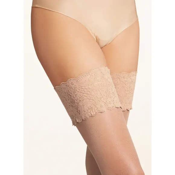 Wolford Halterlose Strümpfe "Satin Touch", 20 den, Spitze, für Damen, cosmetic