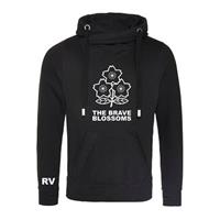 Sportus.nl Rugby Vintage - Japan Cross Neck Hoodie - Black