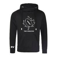 Sportus.nl Rugby Vintage - Canada Cross Neck Hoodie - Black