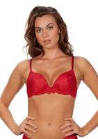 After Eden Push-up-BH "ANNA", Single Gel Push-up BH mit floraler Spitze