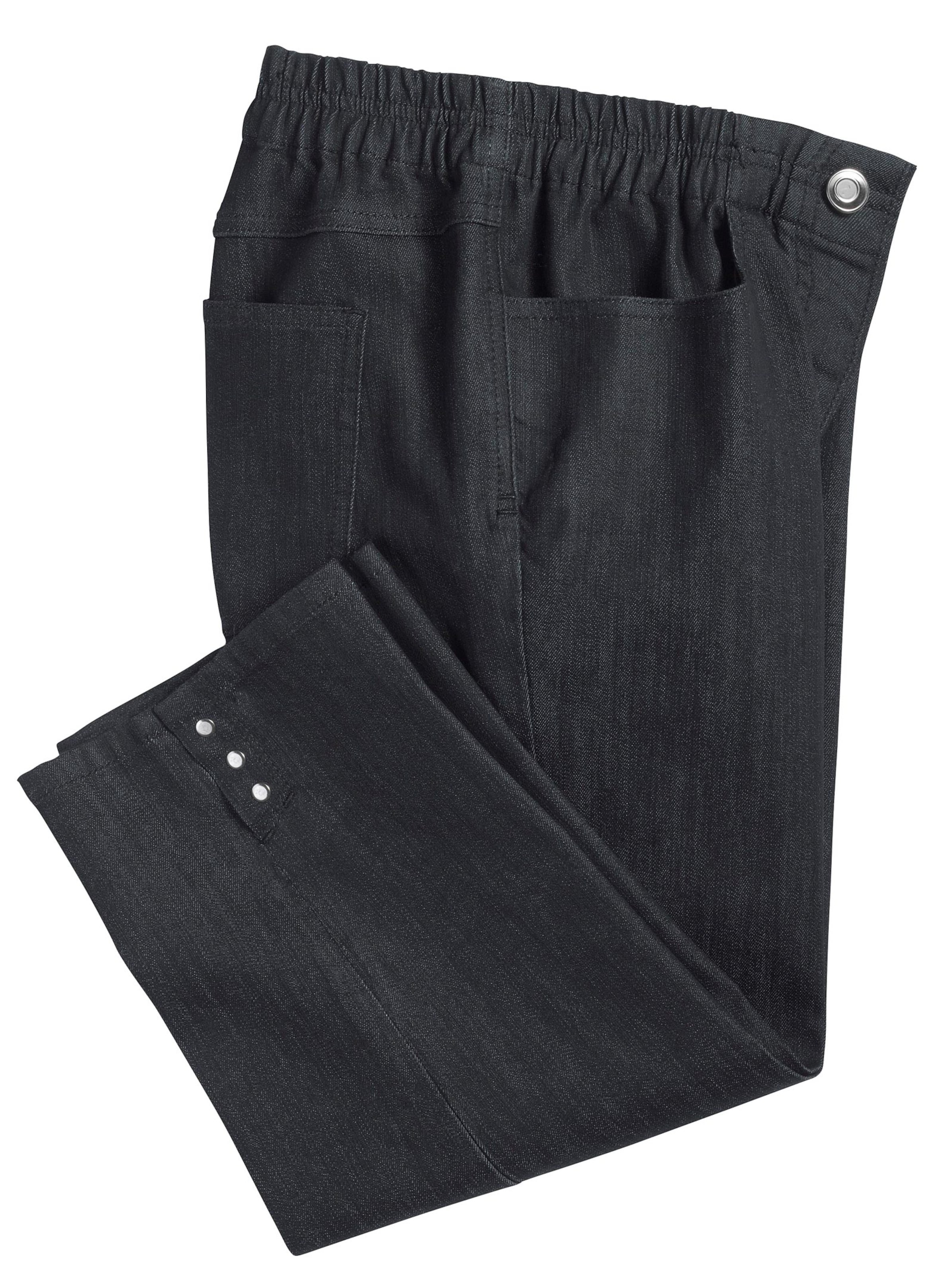 Dames Capri-jeans black denim