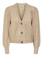 Rib Gebreid Vest Dames Beige