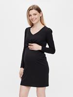 MAMALICIOUS zwangerschaps- en voedingsjurk MLMACY van gerecycled polyester zwart - 