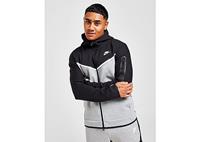 Nike Lichtgewicht sweatshirt met capuchon en ritssluiting Sportswear Tech Fleece-hoodie voor heren, zwart/donkergrijs gemeleerd/wit
