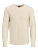 Jack & jones Jacquard Crew-neck Gebreide Trui Heren White