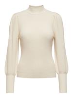 High Neck Knitted Pullover Dames White
