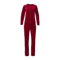 Pastunette luxe huispak dames met rits 24/7 - Loungepak - Dark Red - 2 delig pyjamapak