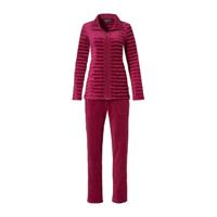 Pastunette Luxe huispak dames Velours met rits - Bordeaux - Nos - Warm winter huispak - 2 delig pyjamapak - loungewear dames