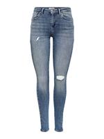 Only Onlpower Life Mid Push Skinny Jeans Dames Blauw