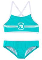 KangaROOS Bustier-Bikini "Sporty", mit sportlichem Frontdruck