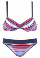 s.Oliver Bügel-Bikini Bikinis blau/rot Damen 