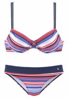 s.Oliver RED LABEL Beachwear Beugelbikini met maritieme strepen