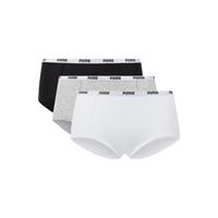 Puma Mini Short Dames Zwart/Wit/Grijs 3-Pack -XL