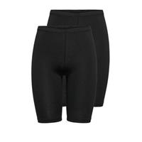 Only Live Love City zwarte jersey shorts voor dames, set van 2