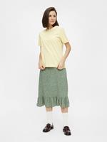 Pieces Maat XS PCRIA SS FOLD UP SOLID TEE NOOS BC - Pale Banana - Vrouwens