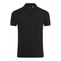 SOLS Heren Phoenix Poloshirt Met Korte Mouwen Pique Polo (Zwart)