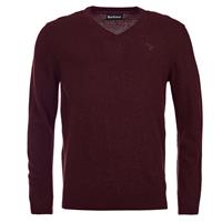 Barbour herentrui essential lambswool v neck merlot