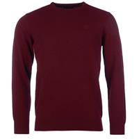 Barbour Herentrui essential lambswool crew neck Ruby