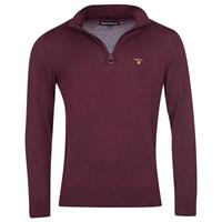 Barbour Herentrui Saltire knit half zip merlot