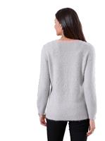 Your Look... for less! Dames Pullover met lange mouwen antraciet/poudre gedessineerd Größe