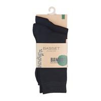 Basset Bamboe sokken-Black-35/38