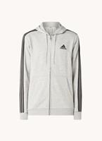 adidas Essentials Fleece 3-Streifen Kapuzenjacke Herren mgreyh