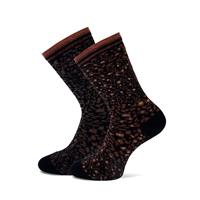 MarcMarcs Damessokken Lidia-Black brown-35/38