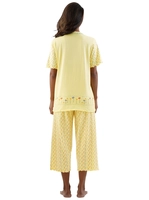 Comtessa Dames Pyjama's apricot + geel Größe