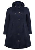 Sheego Trenchcoat in A-Linie, mit hoher Taille und Kapuze