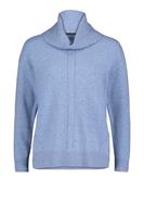 Betty Barclay Damen Rollkragen Pullover middle blue melange