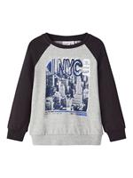 Name it Print Sweatshirt Heren Grijs