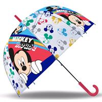 Paraplu Mickey Mouse Junior 45 Cm Pvc Wit/blauw/rood