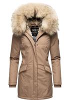 Navahoo Wintermantel »Cristal« stylischer Damen Winterparka mit Kunstfell-Kapuze