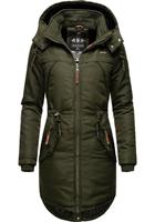 Marikoo Wintermantel »Kamii« sportlicher Damen Winterparka mit abnehmb. Kapuze