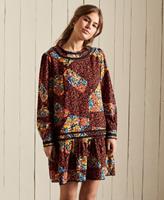 Superdry Vrouwen Mini-jurk met Kanten Details Zwart