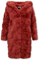 Gentile Bellini Faux fur jas met capuchon bordeaux